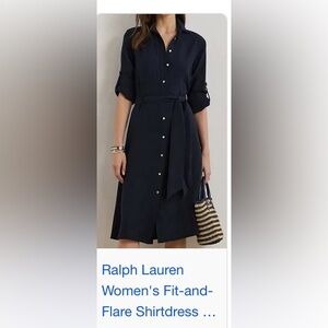 Ralph Lauren Dark Blue Long Sleeve Dress